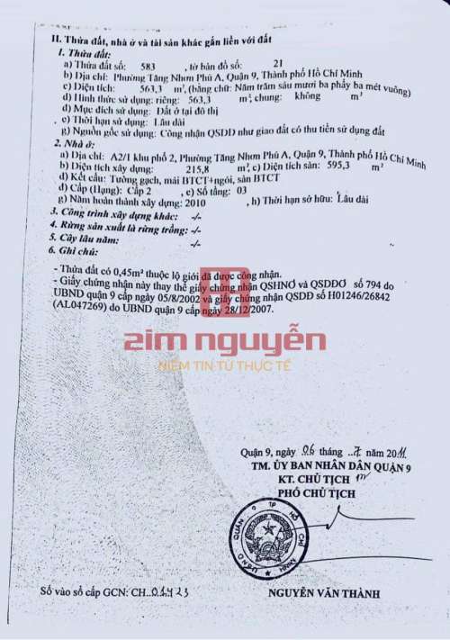 Hình ảnh Bán nhà 441 Lê Văn Việt P. Tăng Nhơn Phú A Quận 9