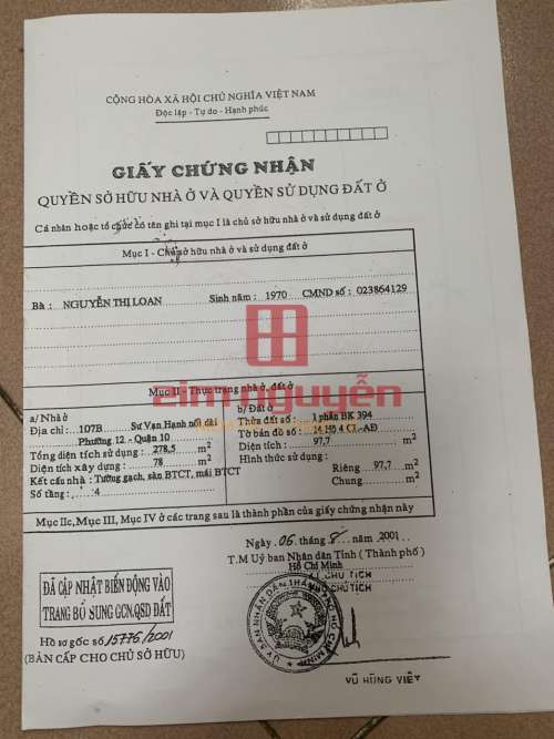 Hình ảnh Bán nhà 455 455a Sư Vạn Hạnh, P.12, Quận 10