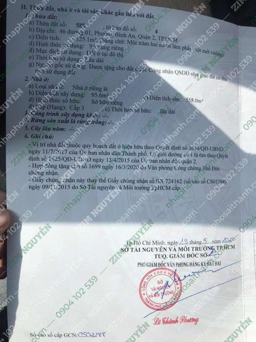Hình ảnh Bán thửa đất số 46 Tờ bản đồ số 1 Phường Bình Trưng Tây Thành Phố Thủ Đức