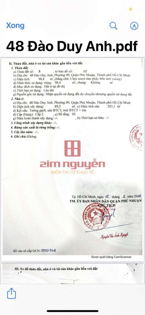 Hình ảnh Bán nhà 48 Đào Duy Anh, Phường 9, Quận Phú Nhuận