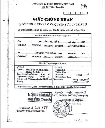 Hình ảnh Bán Nhà Mặt Tiền 193A NAM KỲ KHỞI NGHĨA, PHƯỜNG 7, QUẬN 3