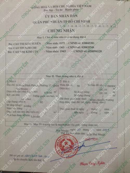 Hình ảnh Bán nhà 51-51A Phan Đình Phùng Phường 7 Quận Phú Nhuận