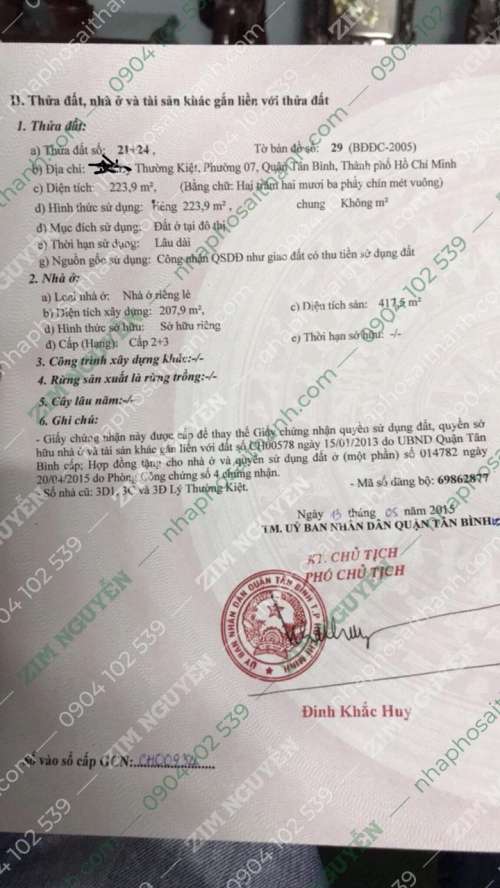 Hình ảnh Bán nhà 528 Lý Thường Kiệt, phường 7, Quận Tân Bình