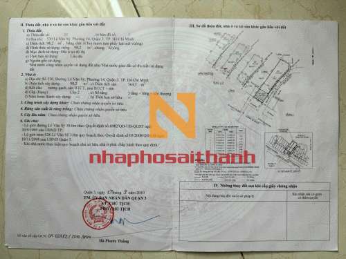Hình ảnh Bán nhà 530 Lê Văn Sỹ Phường 14 Quận 3