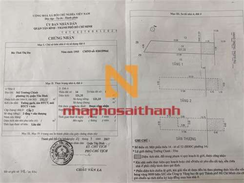 Hình ảnh Bán nhà 543 Trường Chinh Phường 14 Quận Tân Bình