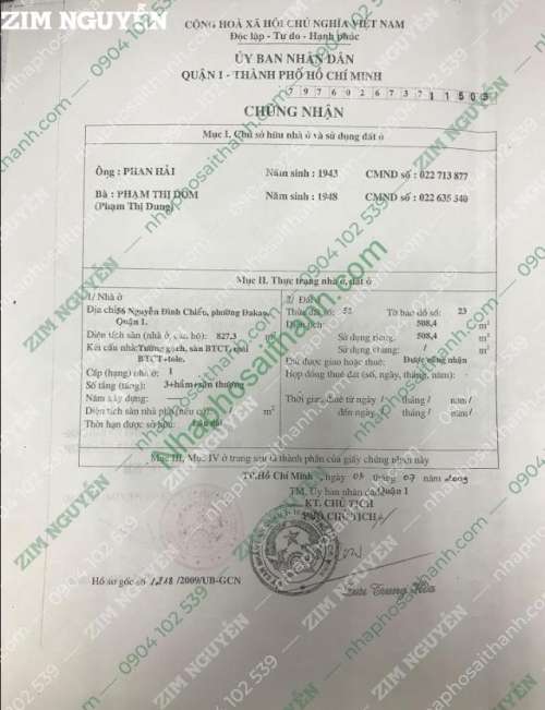 Hình ảnh Bán tòa nhà 56 Nguyễn Đình Chiểu Phường Đa Kao Quận 1