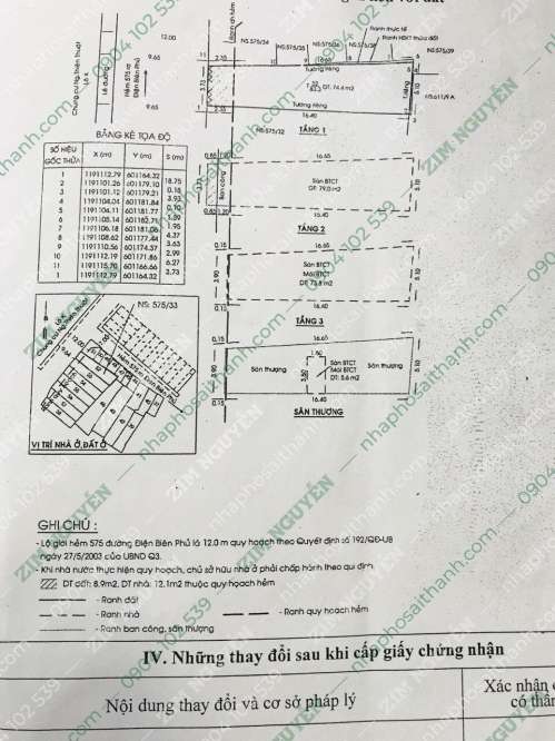 Hình ảnh Bán nhà 575/33 Điện Biên Phủ, Phường 1, Quận 3