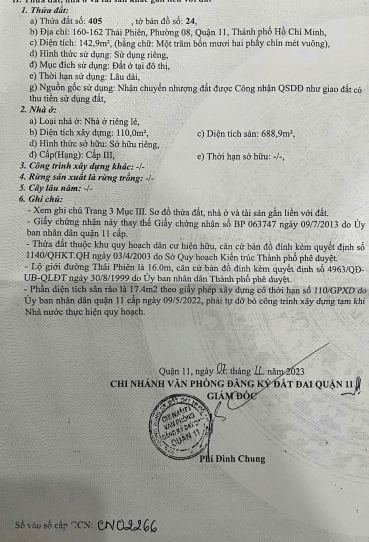 Hình ảnh Bán Nhà Mặt Tiền 160-162 Thái Phiên, Phú Thọ