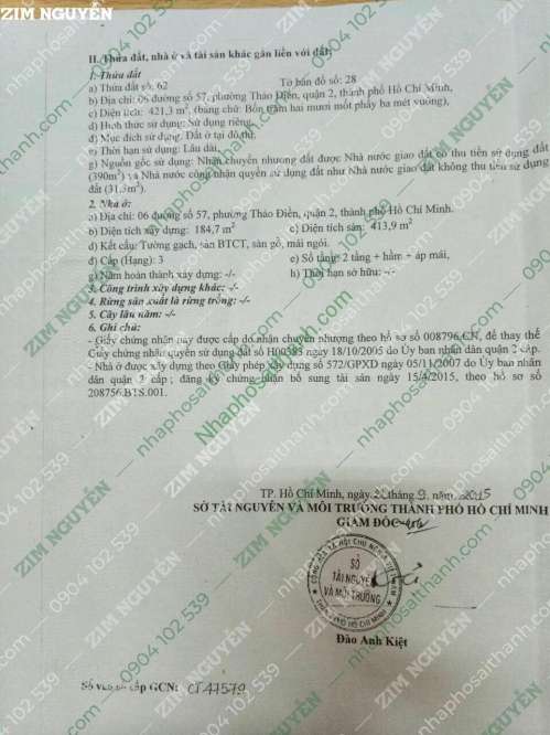 Hình ảnh Bán Villa 6 Đường số 57 Thảo Điền Quận 2 giá 43 tỷ