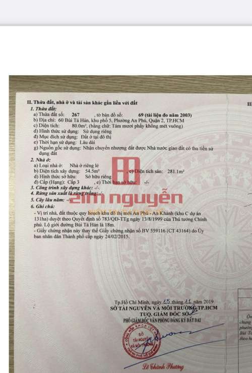 Hình ảnh Bán nhà 60 Bùi Tá Hán Phường An Phú Quận 2