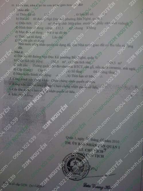 Hình ảnh Bán nhà 60 Ngô Đức Kế, Phường Bến Nghé, Quận 1