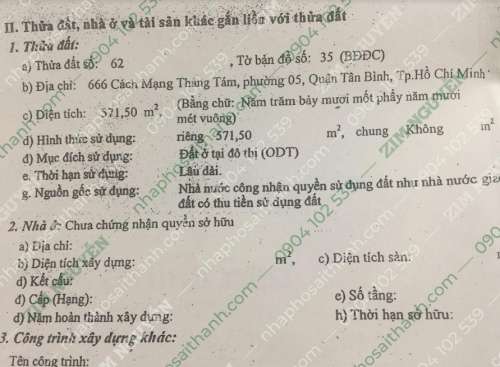 Hình ảnh Bán tòa nhà  666 Cách Mạng Tháng 8 Phường 5 Quận Tân Bình