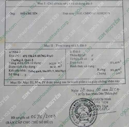 Hình ảnh Bán nhà 672 Trần Hưng Đạo, Phường 2, Quận 5