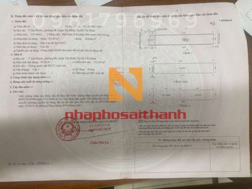 Hình ảnh Bán nhà 7 Tân Phước Phường 8 Quận Tân Bình