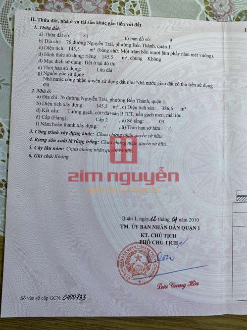 Hình ảnh Bán nhà 76 Nguyễn Trãi, Phường Bến Thành, Quận 1