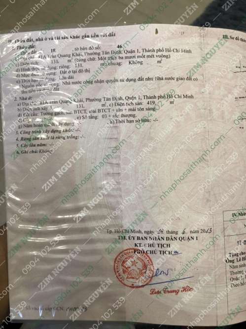 Hình ảnh Bán nhà 81A Trần quang Khải, phường Tân Định, Quận 1