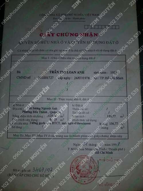 Hình ảnh Bán nhà 86 Sương Nguyệt Ánh, Phường Bến Thành, Quận 1