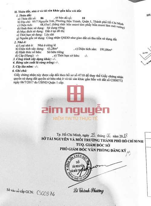 Hình ảnh Bán nhà 95/7 Nguyễn Trãi, Phường Bến Thành, Quận 1