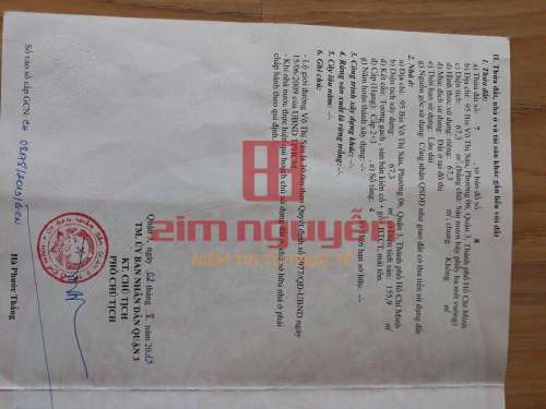 Hình ảnh Bán nhà 95 Bis Võ Thị Sáu, Phường Võ Thị Sáu, Quận 3