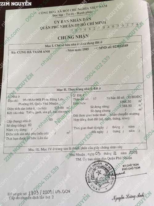 Hình ảnh Nhà 96 96A 96B Phan Đăng Lưu Phường 5 Phú Nhuận