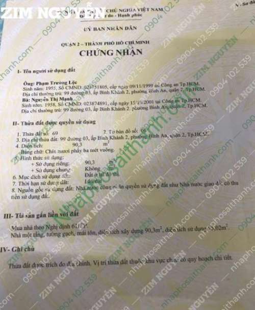 Hình ảnh Bán nhà số 99 Đường số 3, Bình An Quận 2