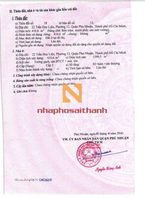 Hình ảnh Bán Tòa nhà  22 Trần Huy Liệu, Phường 11, Phú Nhuận