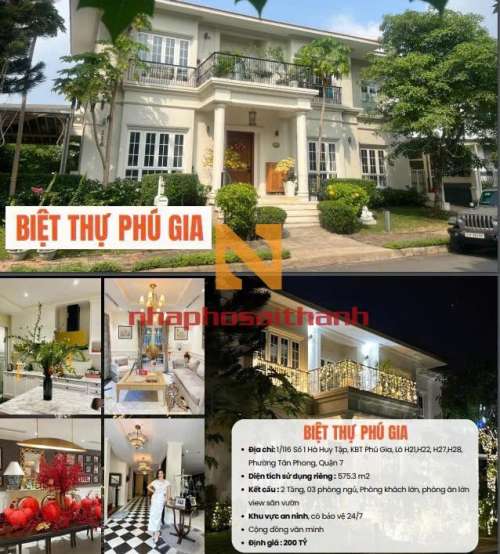 Hình ảnh Bán biệt thự Phú Gia 1/116 Hà Huy Tập, Pường Tân Phong, Quận 7