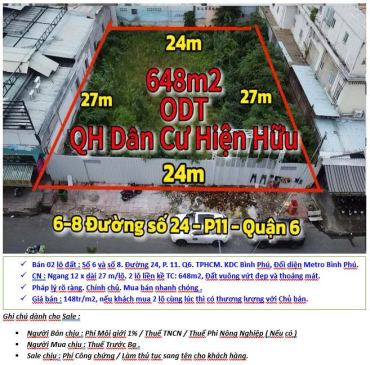 Hình ảnh Bán Nhà Mặt Tiền 6-8 Đường Số 24, P11, Quận 6