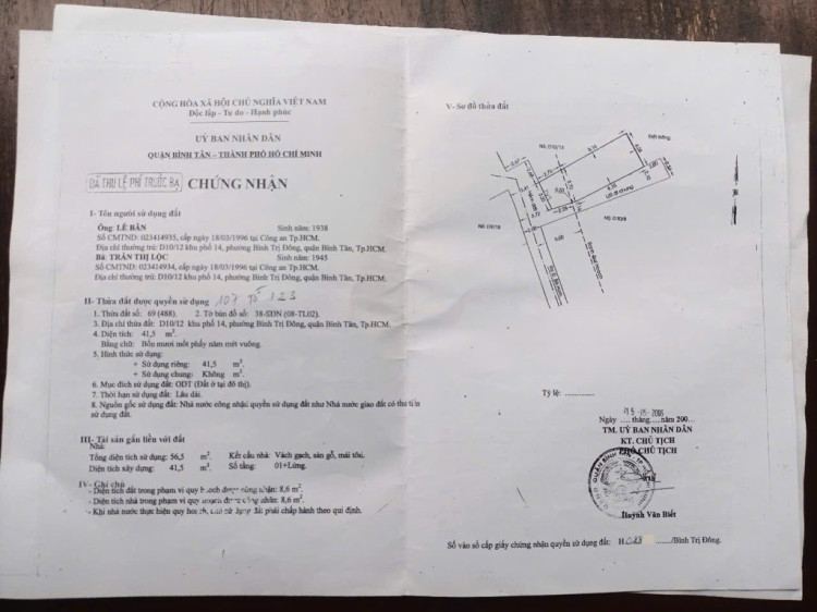 Hình ảnh Bán nhà Hẻm 372/12 Tỉnh Lộ 10, Phường Bình Trị Đông