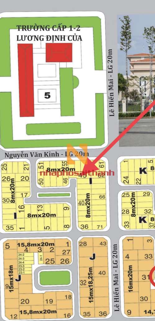 Hình ảnh Bán đất ô i45 Đường số 58, Dự án Huy Hoàng, Thạnh Mỹ Lợi, Tp. Thủ Đức