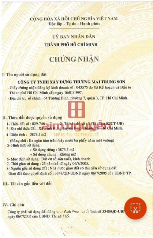 Hình ảnh Đường số 8 Khu dân cư Trung Sơn, xã Bình Hưng, Huyện Bình Chánh, TP HCM