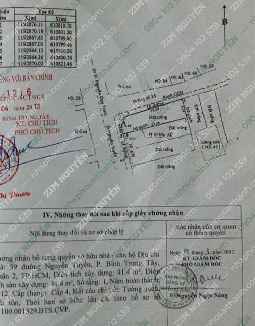 Hình ảnh Bán nhà góc 2 mặt tiền 39 41 Nguyễn Tuyển, phường Bình Trưng Tây Quận 2