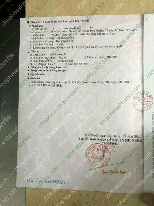 Hình ảnh Bán nhà 54/19 Đào Duy Anh, P.9, Phú Nhuận