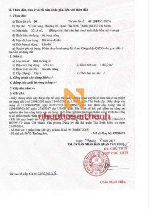Hình ảnh Bán tòa nhà căn hộ dịch vụ 9 Cửu Long, Phường 2, Tân Bình
