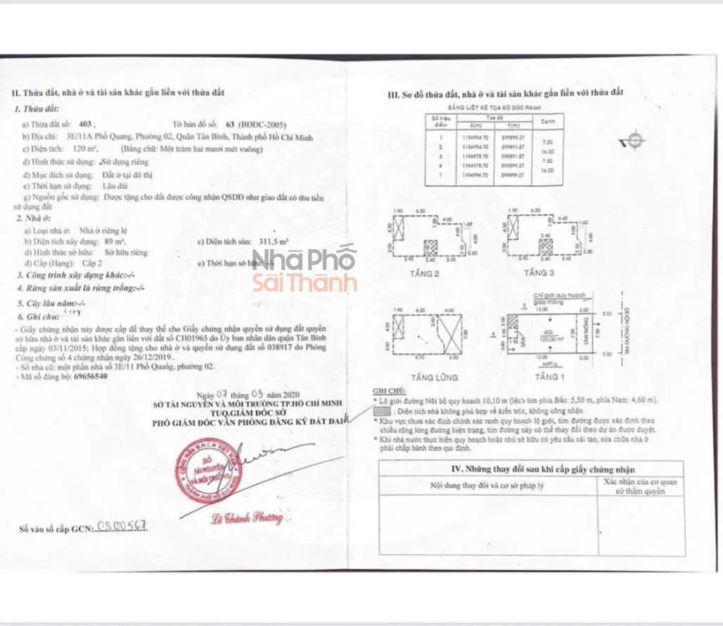 Hình ảnh Bán Nhà Hẻm Xe Hơi 3E/11A Phổ Quang, Phường 2, Quận Tân Bình