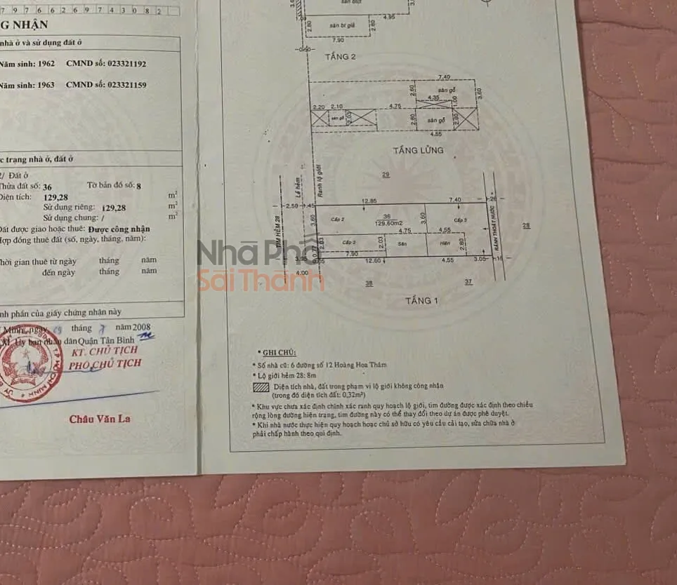 Hình ảnh Bán Nhà Hẻm Xe Hơi 28/8 Văn Chung, Phường 13, Quận Tân Bình