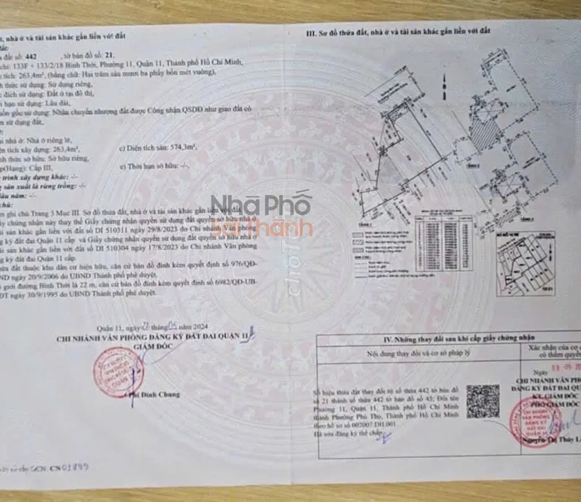 Hình ảnh Bán Nhà Hẻm Xe Hơi 133F + 133/2/18 Bình Thới, Phường 11, Quận 11