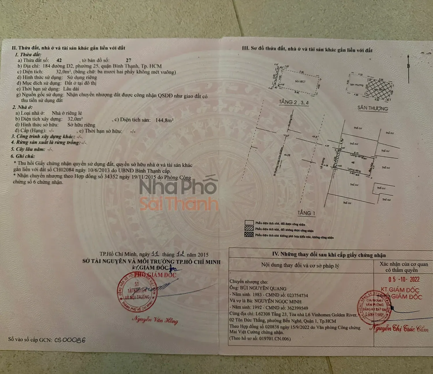 Hình ảnh Bán Nhà Mặt Tiền 184 Nguyễn Gia Trí, P25, Bình Thạnh